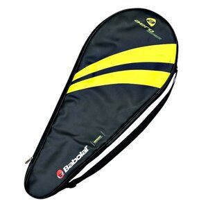BABOLAT Aero Series Tennis Racket Cover Case Bag Black Yellow w Shoulder Strap